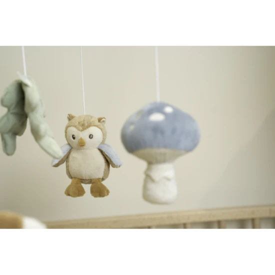 Forest Friends Holz-Musikkarussell mit rotierenden Tieren