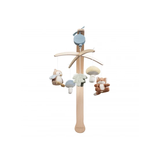 Forest Friends Holz-Musikkarussell mit rotierenden Tieren