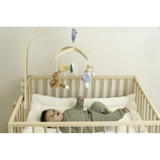 Forest Friends Holz-Musikkarussell mit rotierenden Tieren