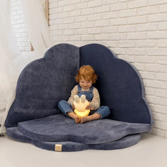 Wolken-Spielmatte aus Schaumstoff für Kinder 160×160 cm Velvet – MeowBaby MATA018