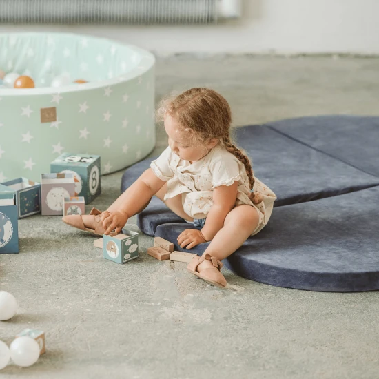 Wolken-Spielmatte aus Schaumstoff für Kinder 160×160 cm Velvet – MeowBaby MATA018