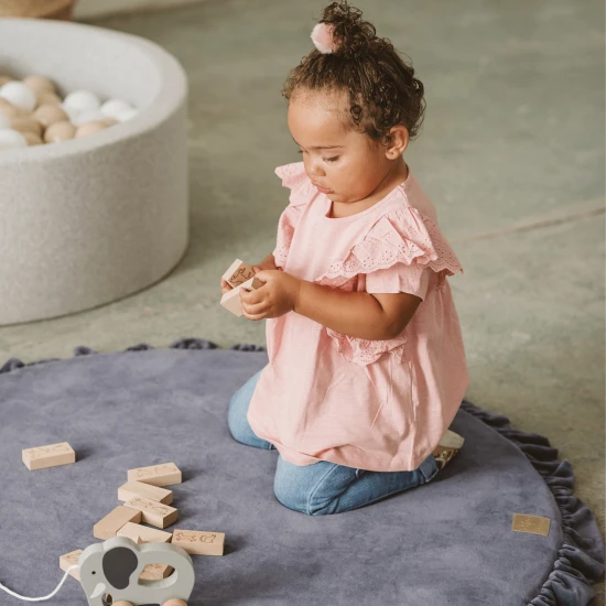 Runde Spielmatte aus Schaumstoff für Kinder Velvet Runde Spielmatte aus Schaumstoff für Kinder Velvet – MeowBaby MATA023