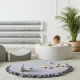 Runde Spielmatte aus Schaumstoff für Kinder Velvet Runde Spielmatte aus Schaumstoff für Kinder Velvet – MeowBaby MATA023