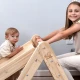 Holzleiter mit Rutsche und Kletterwand 2in1 Holzleiter mit Rutsche und Kletterwand 2in1 – MeowBaby