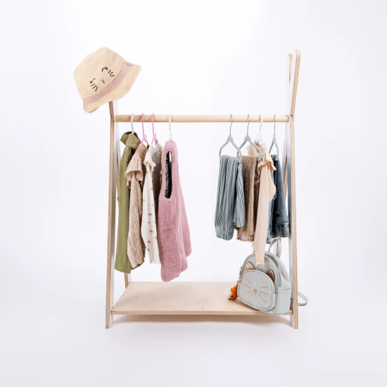 Kinder-Garderobe aus Holz Tipi Hanger klein – MeowBaby WTHSW01