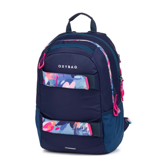 Schulrucksack mit Etui OXY Sport Flowers Blue – Oxybag 8-39725E