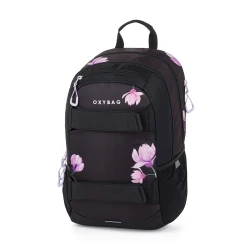 Schulrucksack mit Etui OXY Sport Flowers Pink