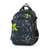 Schulrucksack OXY SCOOLER Graffiti Blue