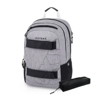 Schulrucksack mit Etui OXY Sport Grey Melange