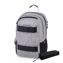 Schulrucksack mit Etui OXY Sport Grey Melange