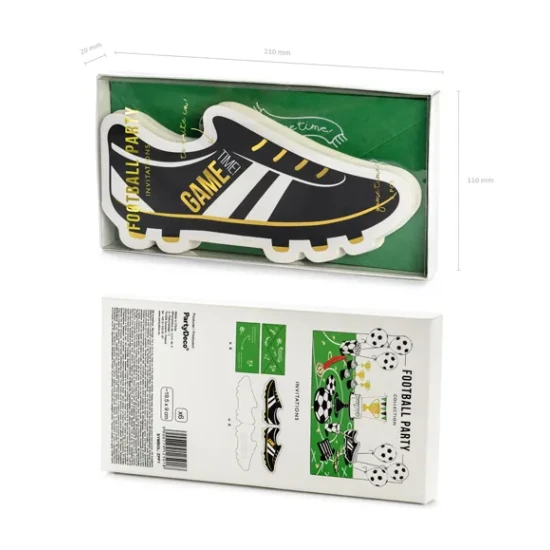 Einladungen zur Geburtstagsfeier in Form eines Fußballs.