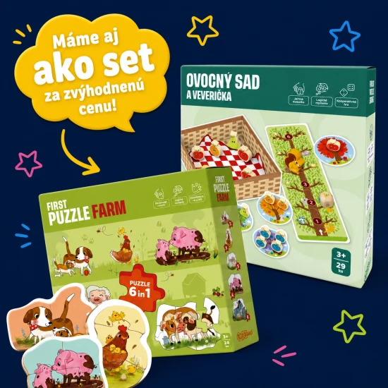 Mein erstes Puzzle Bauernhof 6-in-1 mit Bauernhoftieren und Tierbabys