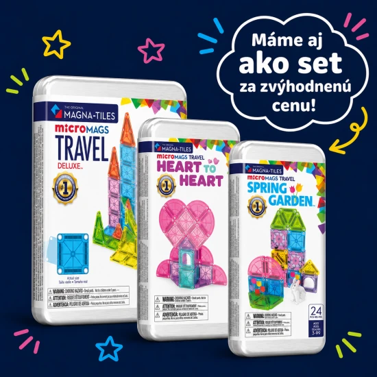 Magnetische Bausteine microMAGS Spring Garden Travel Set 24 Teile