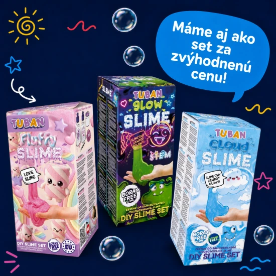 DIY-Schleim-Set zur Herstellung von im Dunkeln leuchtendem Schleim für Kinder. Machen Sie Ihren eigenen Schleim.
