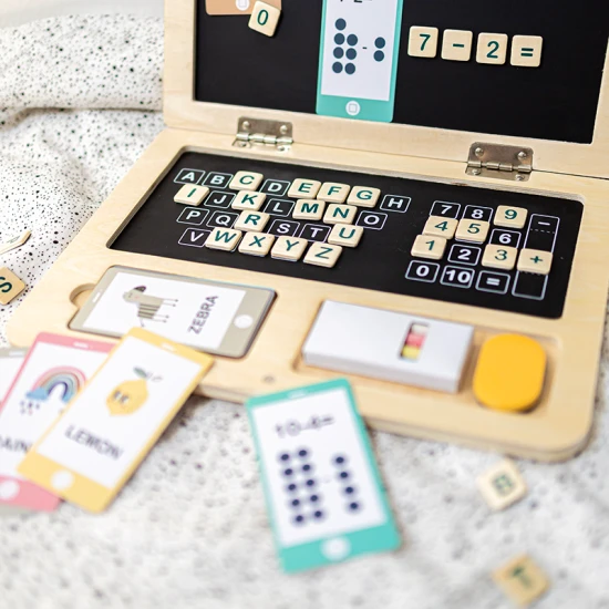 Holznotizbuch mit Magnettafel