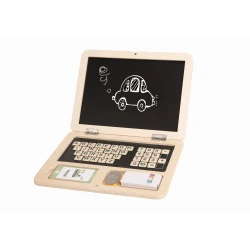 Holz-Laptop mit Tafel – Kreatives Lernspielzeug für Kinder