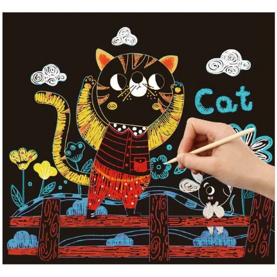 Set mit kreativen Rubbelbildern