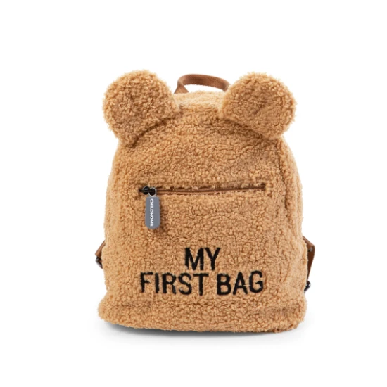 Rucksack My First Bag Braun Plüsch