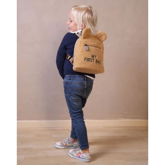 Rucksack My First Bag Braun Plüsch