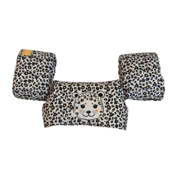 Stylische und sichere Schwimmweste mit Ärmeln für Kinder Swim Essentials Leopard
