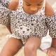 Stylische und sichere Schwimmweste mit Ärmeln für Kinder Swim Essentials Leopard