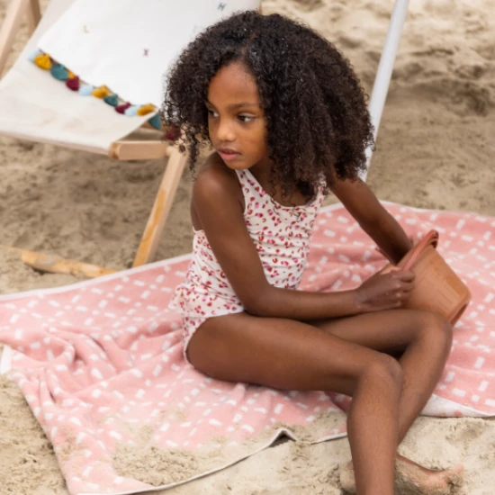 Kinder Mädchen Bademode UPF 50+ Leopard altrosa Swim Essentials