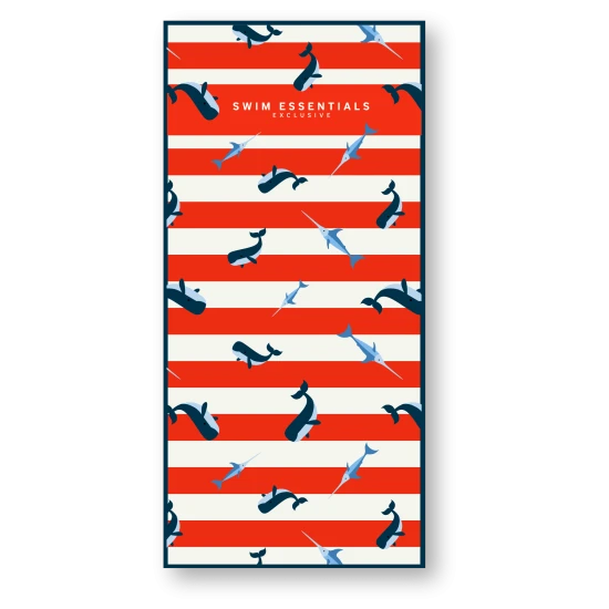 Strandtuch 135 x 65 cm Wale von Swim Essentilas