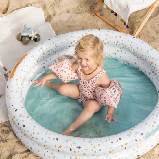 Aufblasbare Swim Essentials für Kinder, altrosa Leoparden-Fäustlinge für Kinder, ideal zum Schwimmen im Pool und am Meer