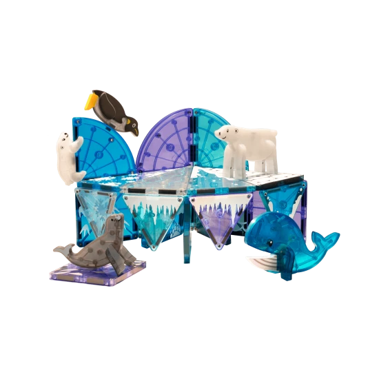 Mit dem Magnetbausatz kannst du deine eigene arktische Landschaft bauen