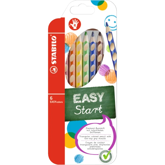 Dreieckige Buntstifte Für Rechtshänder 6 Stück